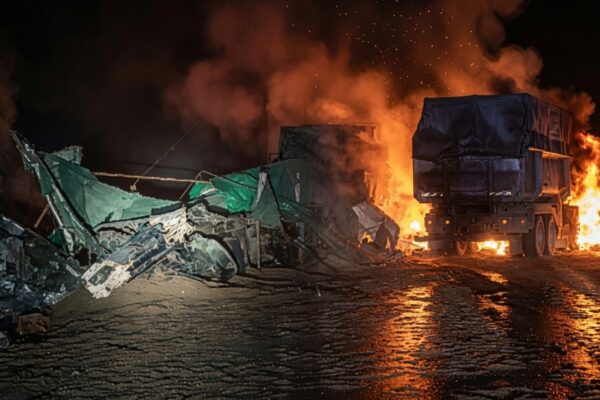 Tragedia en la Ruta 34: dos camioneros murieron tras un choque frontal y el incendio de sus vehículos