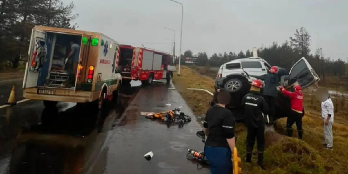 Un muerto y dos heridos tras un despiste sobre la Ruta 12 en Candelaria, Misiones