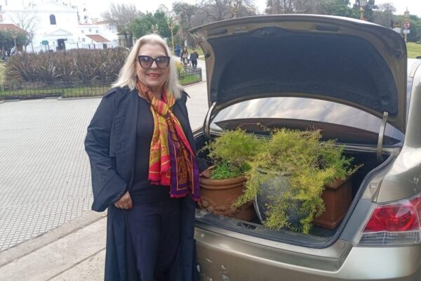 Elisa “Lilita” Carrió contó que ”cirujeó” tres macetas de un volquete en Recoleta y su publicación se volvió viral