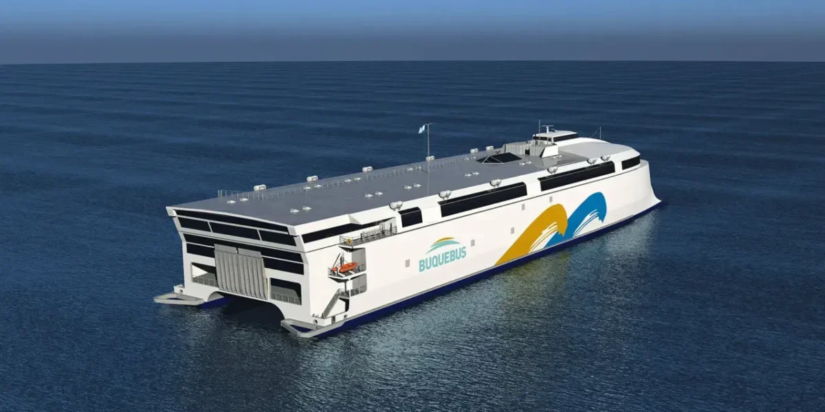 El ferry eléctrico más grande del mundo ya viaja hacia el Río de la Plata: tiene capacidad para 2.100 pasajeros