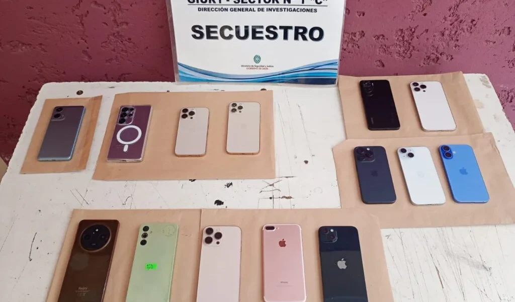 Recuperaron en Salta 14 celulares de alta gama robados en Jujuy y la capital salteña